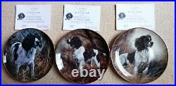 12 The Springer Spaniel plates by John Trickett with COA Danbury Mint