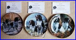 12x Springer Spaniel Plates Danbury Mint