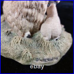 1980s Border Fine Arts D Walton Scottish Black Face Sheep Family Highland