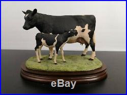 1981 Border Fine Arts Friesian Cow & Calf Limited Edition Figurine BFA Scotland