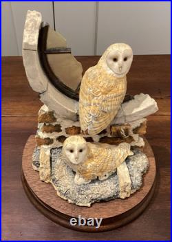 1983 border fine arts Society Collectors Owls. Ray Ayres. Silent Sanctuary