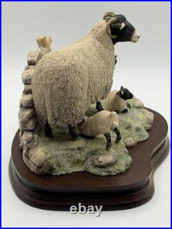 1985 Border Fine Arts James Herriot Swaledale Ewe & Lambs Figurine JH1
