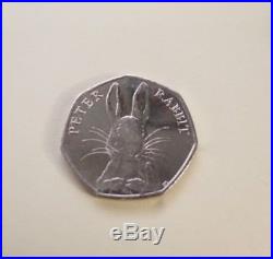 2016 MINTING ERROR RARE half Whisker Peter Rabbit coin Beatrix Potter
