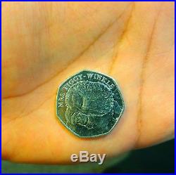 2016 Rare 50p circulated coin Beatrix Potter's Mrs. Tiggy-Winkle