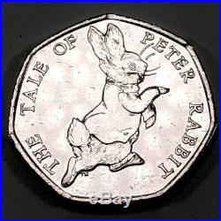 2017 The Tale Of Peter Rabbit Fifty Pence Piece 50p Coin Rare Circulated Coin
