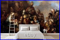 3D Fine Art Oil Painting Figure Self-adhesive Removable Wallpaper Murals Wall