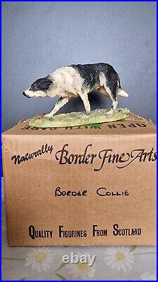 A BORDER FINE ARTS RARE BORDER COLLIE DOG by MAIRI LAING 1979