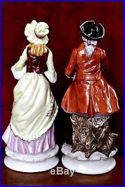 A Pair of Antique Large German Porcelain Figurines