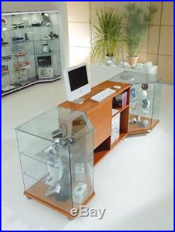 All Glass Display Cabinet with Lockable Door Toughened Glass 90H x 117 x 40 cm