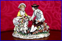 Antique German'Sitzendorf' Porcelain Figurine'Flower Sellers