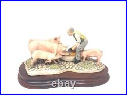 Authentic Border Fine Arts Pigs Feeding Time Ltd. 134/1750 With Certficate