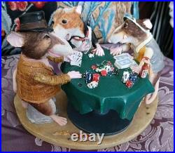 BORDER FINE ARTS 2007 ENESCO A7907 RAT PACK Drinking + Playing Poker Ornament