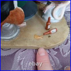 BORDER FINE ARTS 2007 ENESCO A7907 RAT PACK Drinking + Playing Poker Ornament