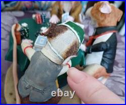 BORDER FINE ARTS 2007 ENESCO A7907 RAT PACK Drinking + Playing Poker Ornament