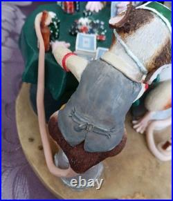 BORDER FINE ARTS 2007 ENESCO A7907 RAT PACK Drinking + Playing Poker Ornament