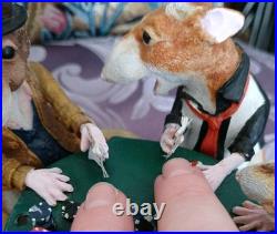 BORDER FINE ARTS 2007 ENESCO A7907 RAT PACK Drinking + Playing Poker Ornament