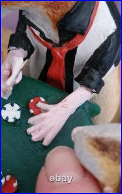 BORDER FINE ARTS 2007 ENESCO A7907 RAT PACK Drinking + Playing Poker Ornament