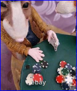 BORDER FINE ARTS 2007 ENESCO A7907 RAT PACK Drinking + Playing Poker Ornament