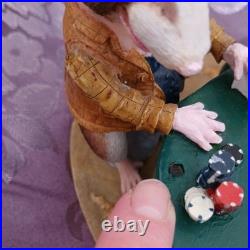 BORDER FINE ARTS 2007 ENESCO A7907 RAT PACK Drinking + Playing Poker Ornament