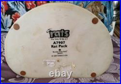 BORDER FINE ARTS 2007 ENESCO A7907 RAT PACK Drinking + Playing Poker Ornament