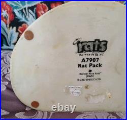 BORDER FINE ARTS 2007 ENESCO A7907 RAT PACK Drinking + Playing Poker Ornament