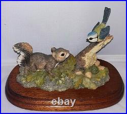 BORDER FINE ARTS, BABY SQUIRREL and BLUE TIT, Beautiful, 1991, Very Rare