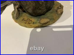 BORDER FINE ARTS BADGERS PAIR FIGHTING BY HAYTON 1977 No. 003 VINTAGE MAMMALS