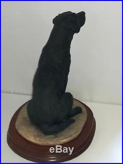 BORDER FINE ARTS, BLACK LABRADOR DOG. 1992, Very Rare, Original, Margaret Turner