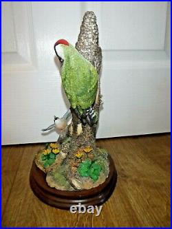 BORDER FINE ARTS Birds & Woodpecker Figure Noisy Neighbours Excellent RARE