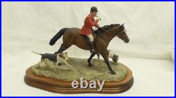 BORDER FINE ARTS Collecting The Hounds Hunting Scene Limited Edition Anne Wall