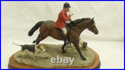 BORDER FINE ARTS Collecting The Hounds Hunting Scene Limited Edition Anne Wall