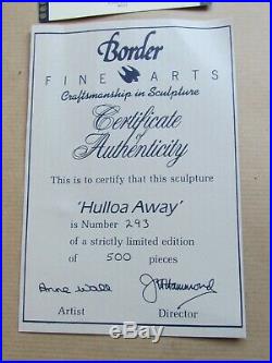 BORDER FINE ARTS FIGURE HULLOA AWAY ANNE WALL LTD ED 293/500 (Ref4364)