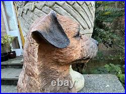 BORDER FINE ARTS FIRESIDE DOGS BORDER TERRIER SITTING A2696 LARGE 31cm Tall