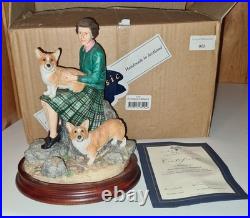 BORDER FINE ARTS Her Majesty At Balmoral B1406 Hand Signed Felt by RAY AYRES