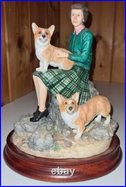 BORDER FINE ARTS Her Majesty At Balmoral B1406 Hand Signed Felt by RAY AYRES