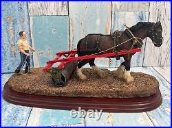 BORDER FINE ARTS-James Herriot Studio- LIGHTLY ROLLED-A8918-Horse/Farmer Figure