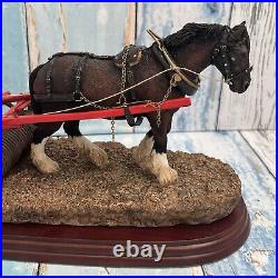 BORDER FINE ARTS-James Herriot Studio- LIGHTLY ROLLED-A8918-Horse/Farmer Figure