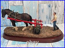 BORDER FINE ARTS-James Herriot Studio- LIGHTLY ROLLED-A8918-Horse/Farmer Figure