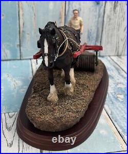 BORDER FINE ARTS-James Herriot Studio- LIGHTLY ROLLED-A8918-Horse/Farmer Figure