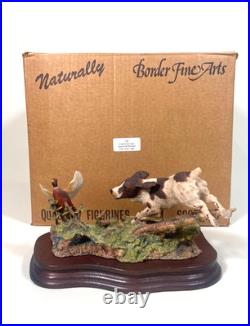 BORDER FINE ARTS LIMITED EDITION England Springer Spaniel & Pheasant 775/ 1500