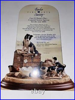 BORDER FINE ARTS- OUT OF HARM'S WAY- Collie B0537- 21cm Long 15cm wide Boxed #S