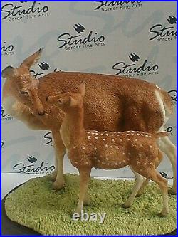 BORDER FINE ARTS STUDIO, RED HIND and CALF, A26892, 2014. MIB. Stunning, Rare