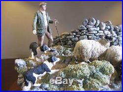 BORDER FINE ARTS, Shepherd, sheep and collies