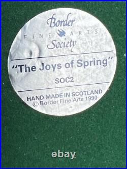 BORDER FINE ARTS THE JOYS OF SPRING 2 ROBINS AND CHICKS FIGURINE by Ray Ayres