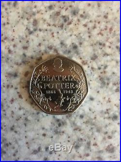Beatrix Potter 150th Anniversary 50p, 2016 Brand New coin, Rare, collectable