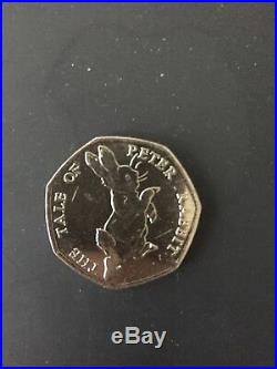 Beatrix Potter 2017 tale of peter rabbit 50p coin rare collection- circulated