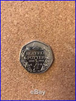 Beatrix Potter 50P anniversary coin 2016, Rare, Collectable, excellent condition