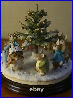 Beatrix Potter Border Fine Arts Christmas Tree Dance Rare Numbered Edition