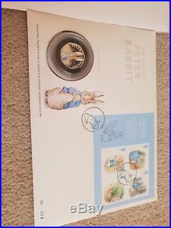 Beatrix Potter Colour Silver Proof Rare 2016 Peter Rabbit PNC 314/500