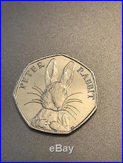 Beatrix Potter Peter Rabbit Half Whisker Rare 50p Circulated